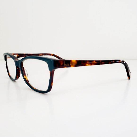 NICOLE MILLER 'ELLERY' Teal & Tortoise Frames Women's Eyewear 53-15-135 *NEW - Picture 1 of 9